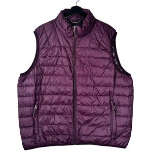 Hawke & Co Sport Men's Lightweight Vest Size XL Purple Packable Outdoors Travel